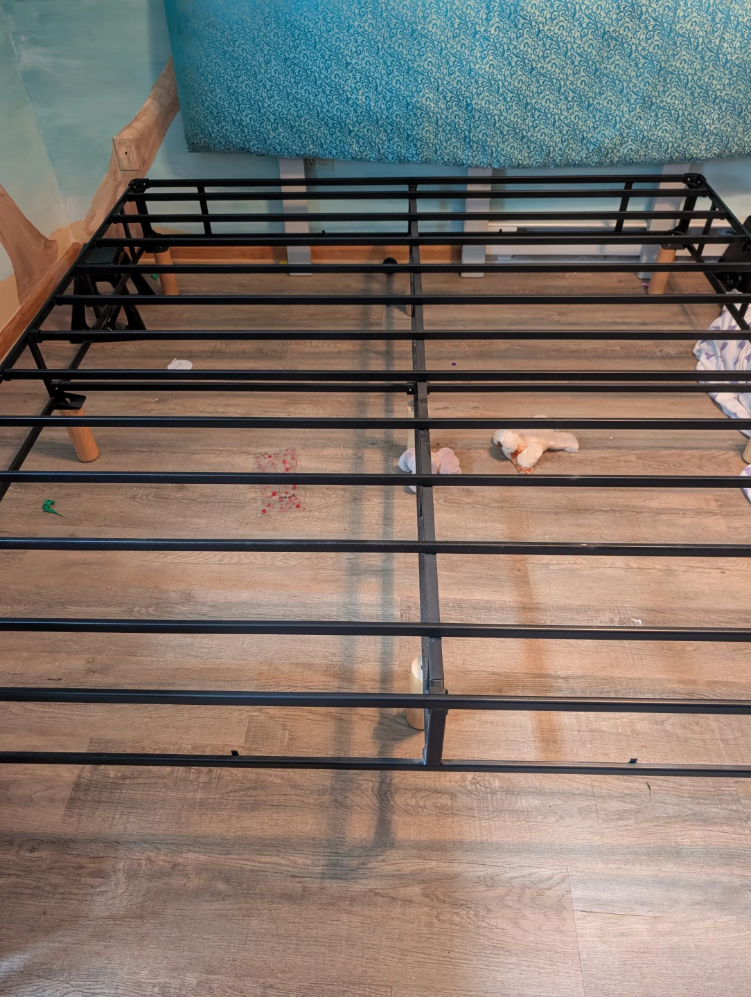 King size Metal bed frame with fabric cover - photo 2