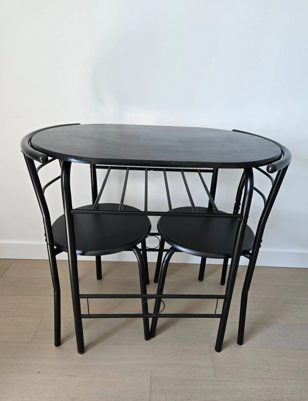 Black Dining Set - Table and 2 Chairs