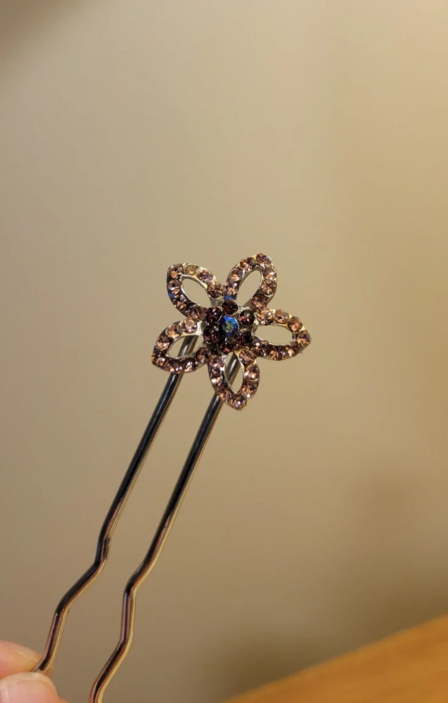 Rhinestone Flower Hair Pin