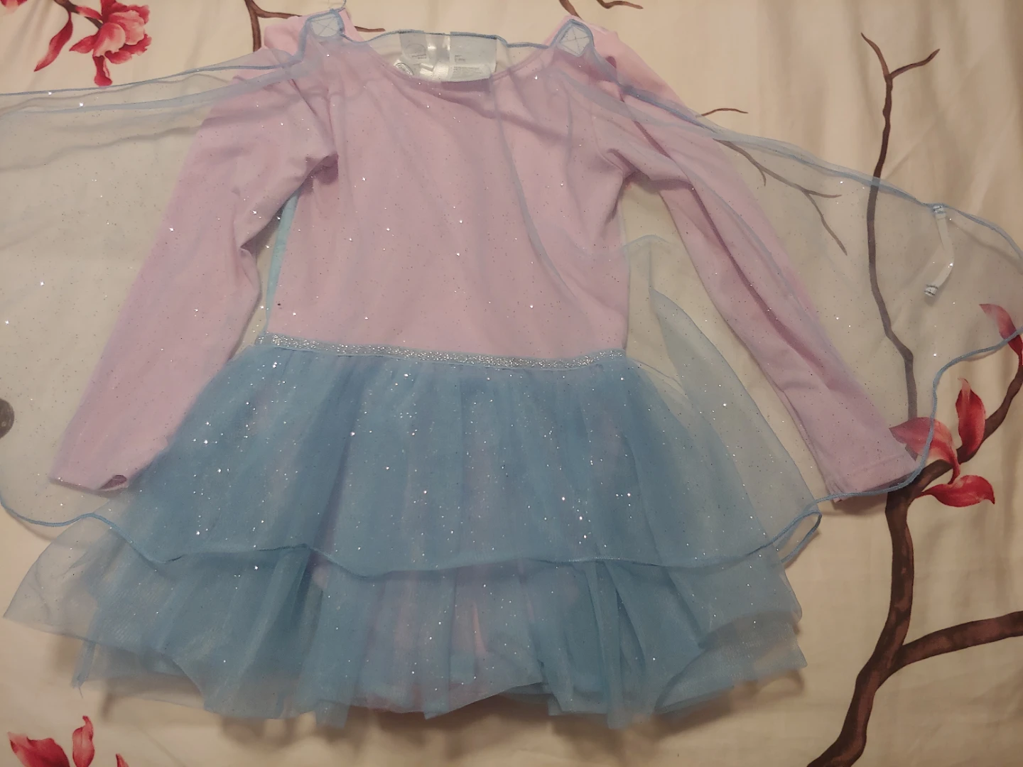 H&M Frozen bodysuit/Dress Size 4-6 girls plus shoes - photo 2