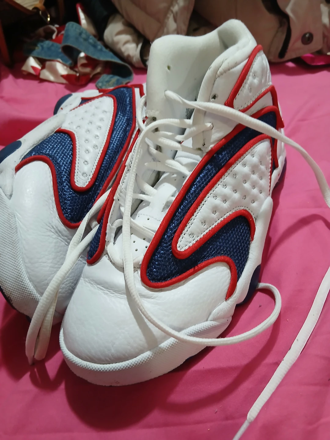 Jordan Kids Shoes White/Red/Blue