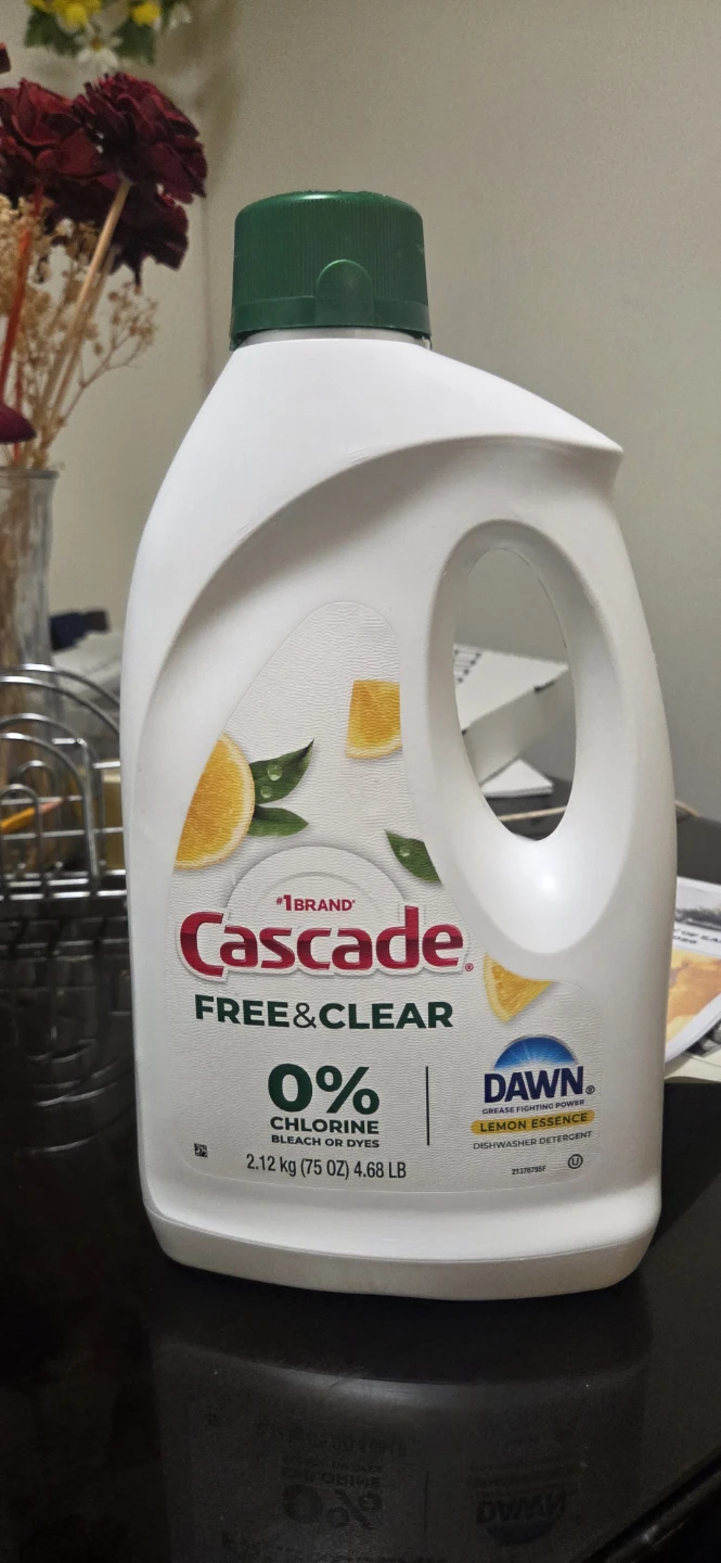 Cascade Free & Clear Dishwasher Detergent, 4.68 LB