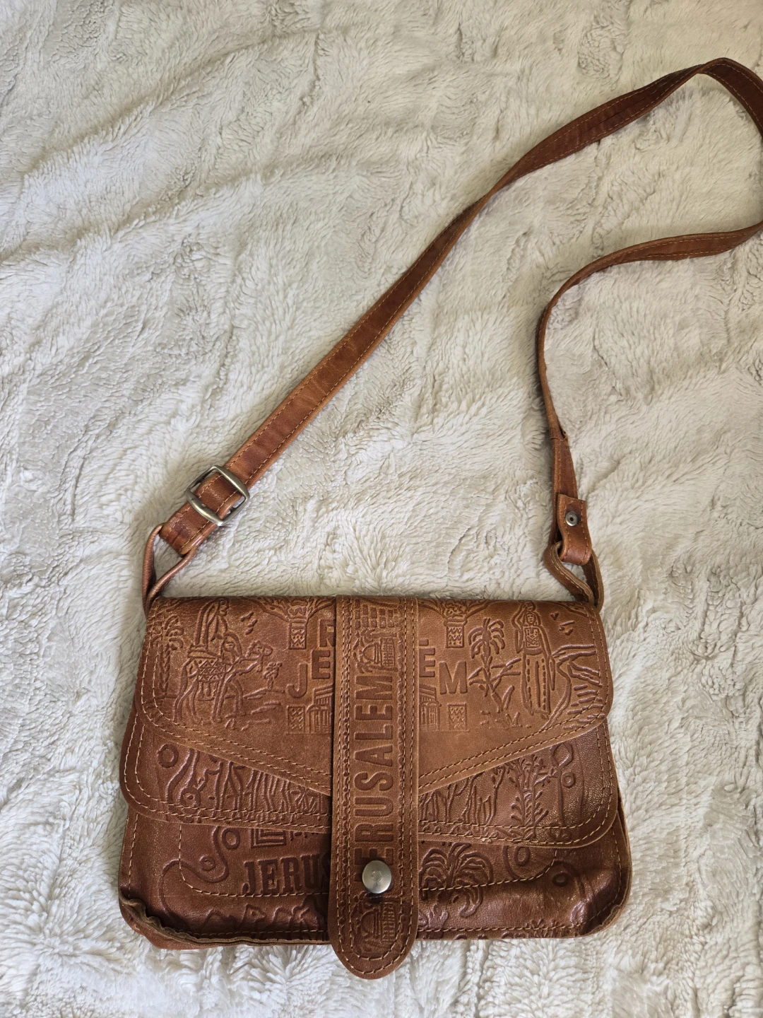 Handmade  Leather Bag from Jerusalem