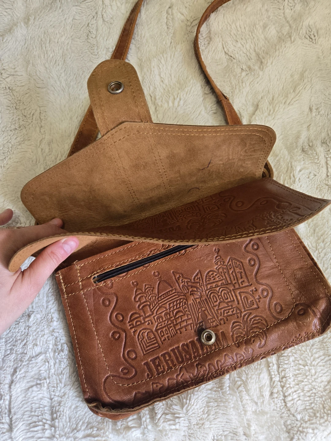 Handmade  Leather Bag from Jerusalem - photo 2