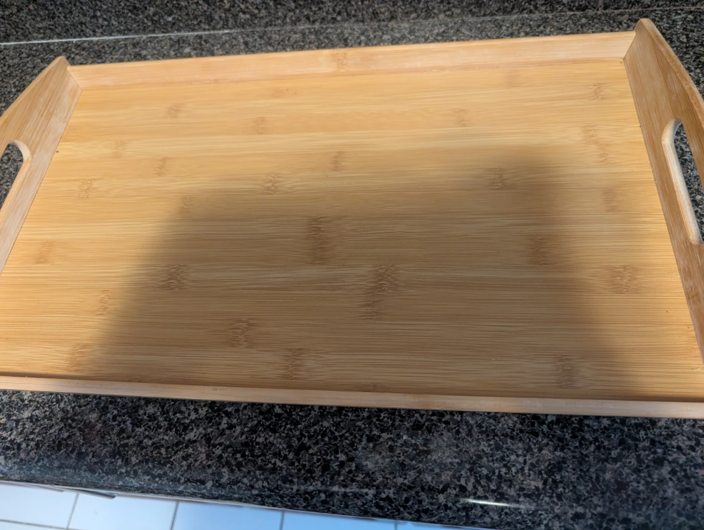 Bamboo Serving Tray with Handles - photo 4
