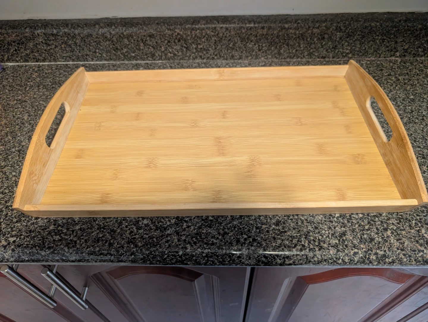 Bamboo Serving Tray with Handles - photo 5