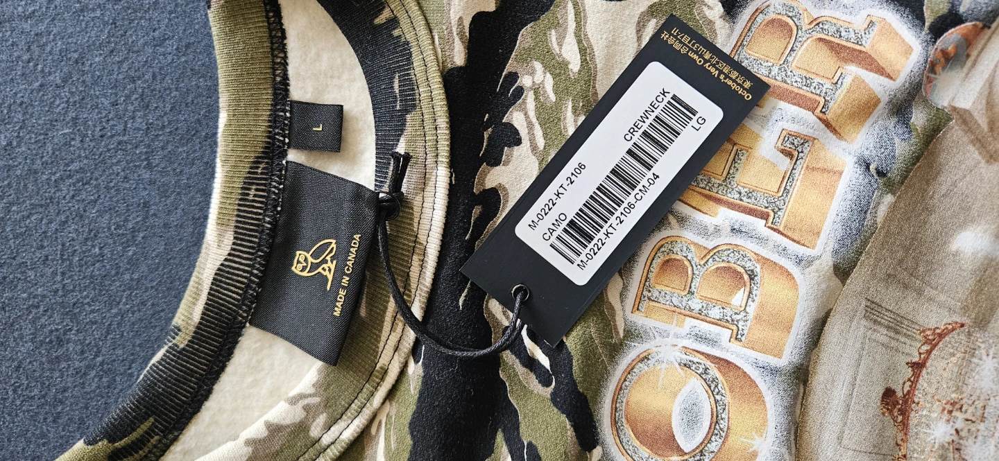 October's Very Own Camo Crewneck Sweatshirt - Large - photo 3