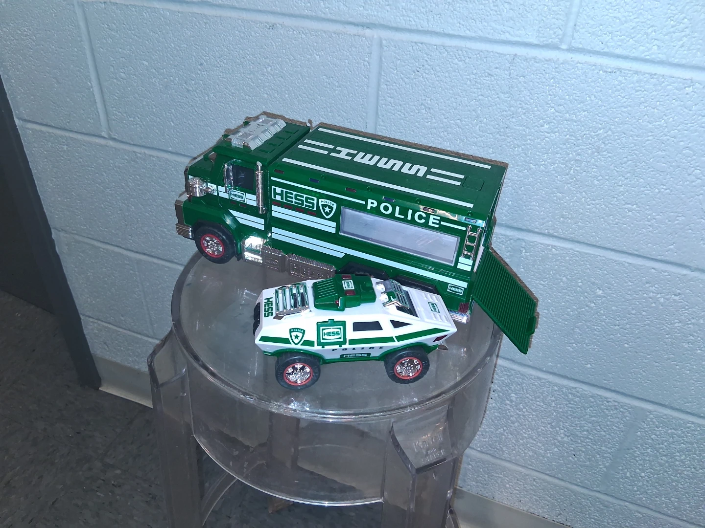 This is the 2023 Hess Police Truck & Cruiser toy set.