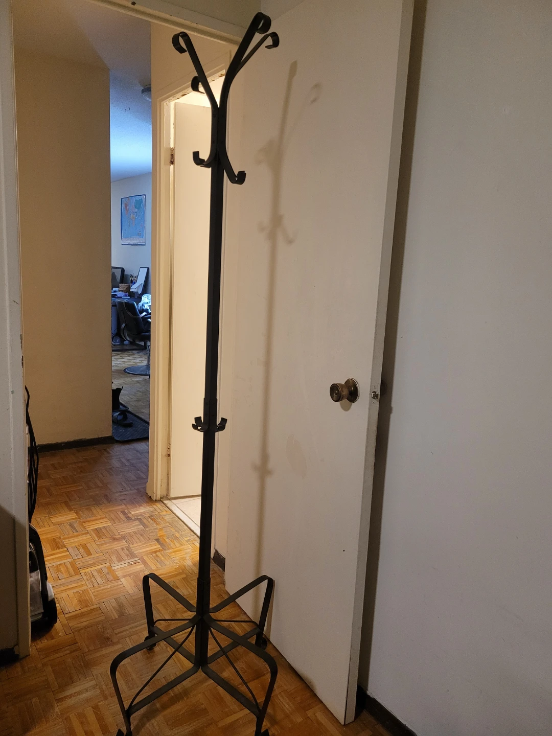 Black Metal Coat Rack