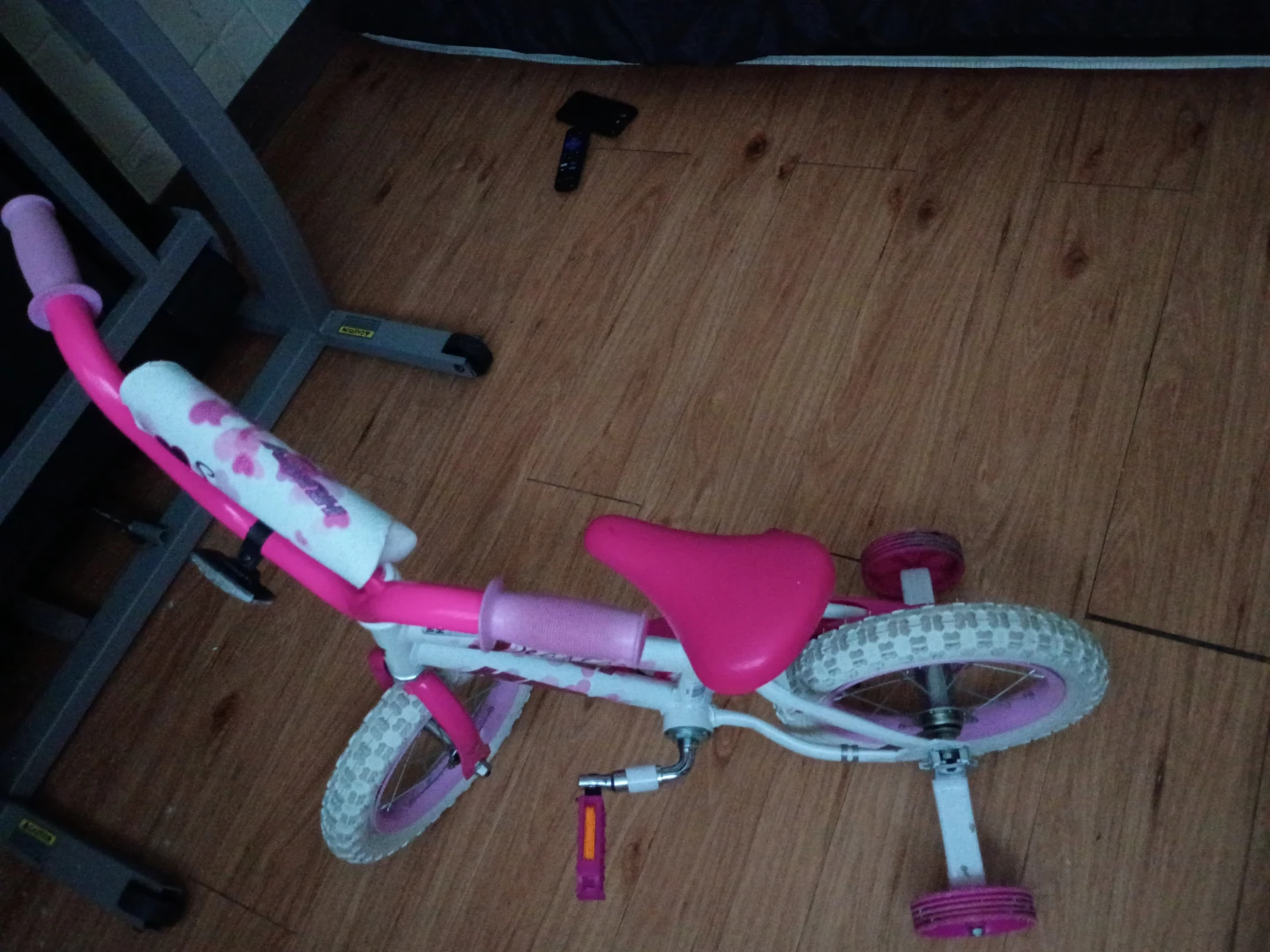Pink and White Kids' Balance Bike