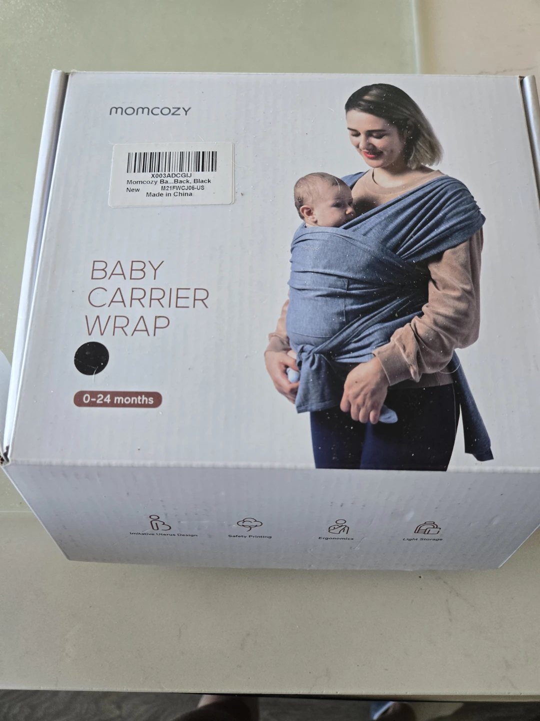 Momcozy Baby Carrier Wrap Black