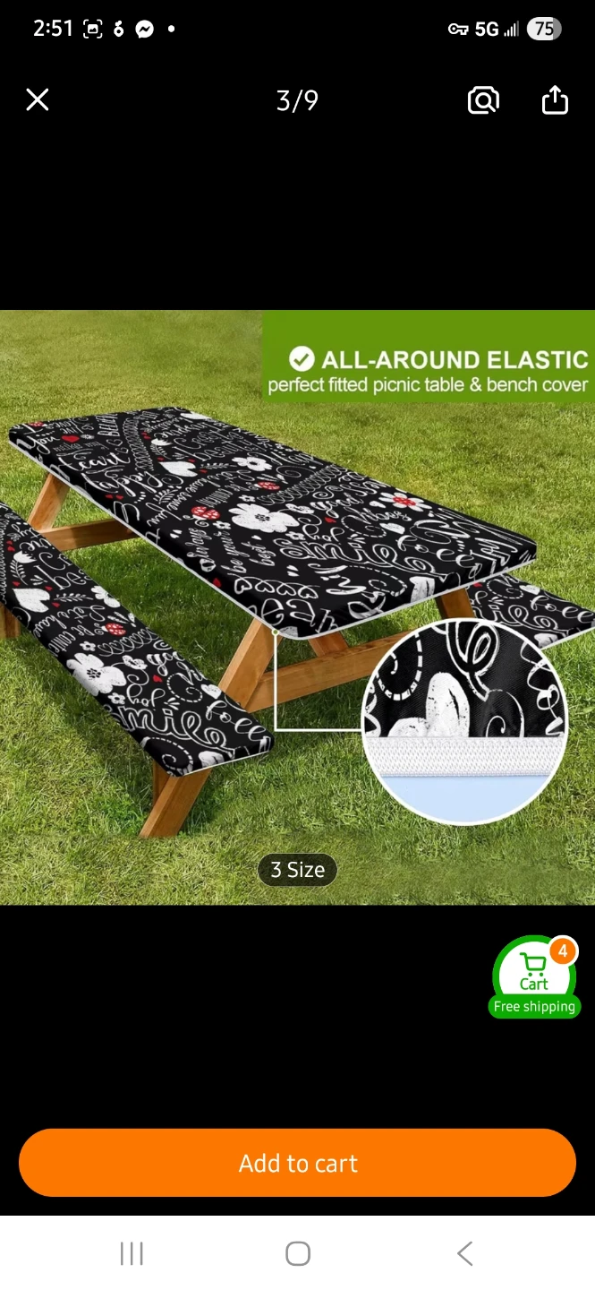 NEW Picnic Table and Bench Cover Set - 4FT 🪑 - photo 2