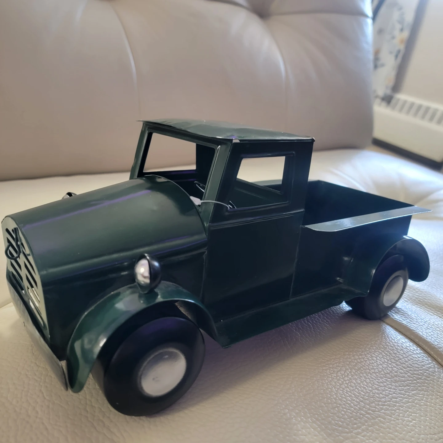 Green Metal Toy Truck candle holder
