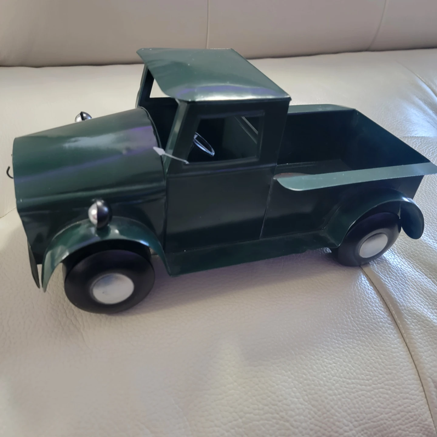 Green Metal Toy Truck candle holder - photo 3