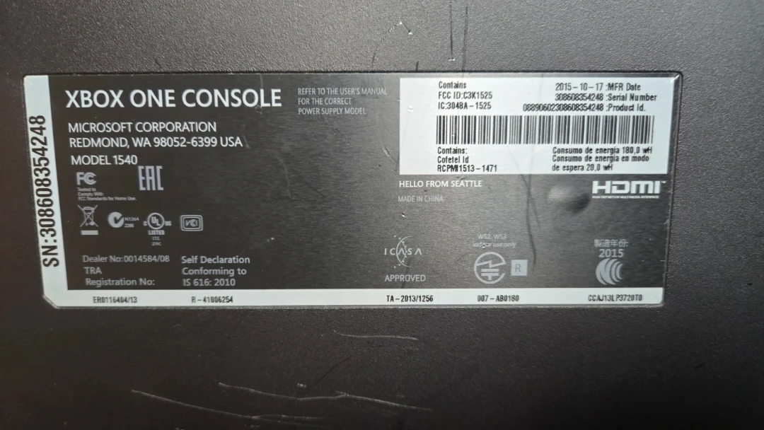 Xbox One Console 500GB with Controller and Cables - photo 5
