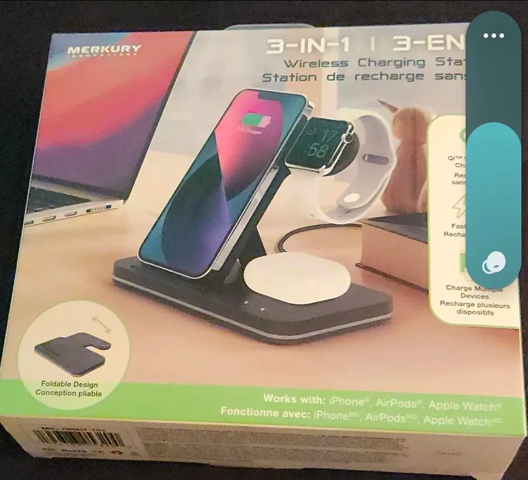 Merkury Innovations 3-in-1 Wireless Charging Station