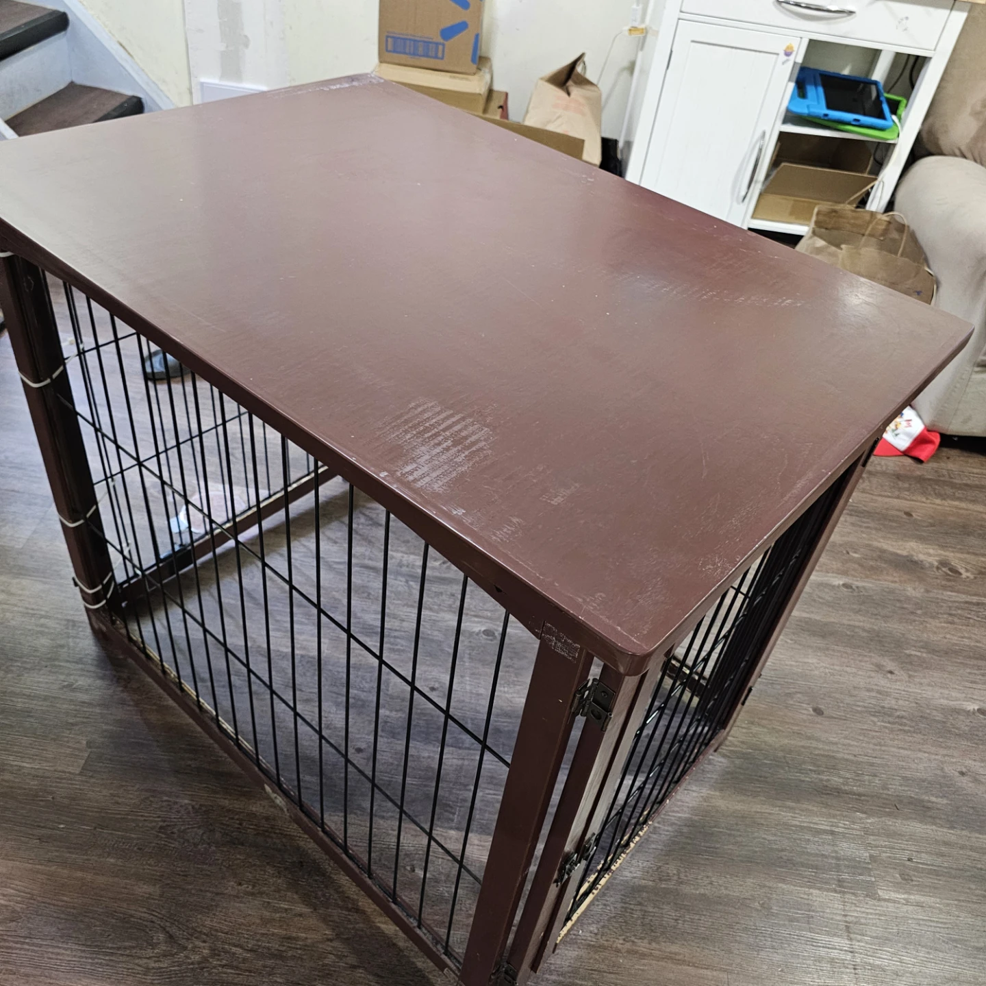 Wooden Dog Crate / End Table (Large) – Collapsible - photo 5