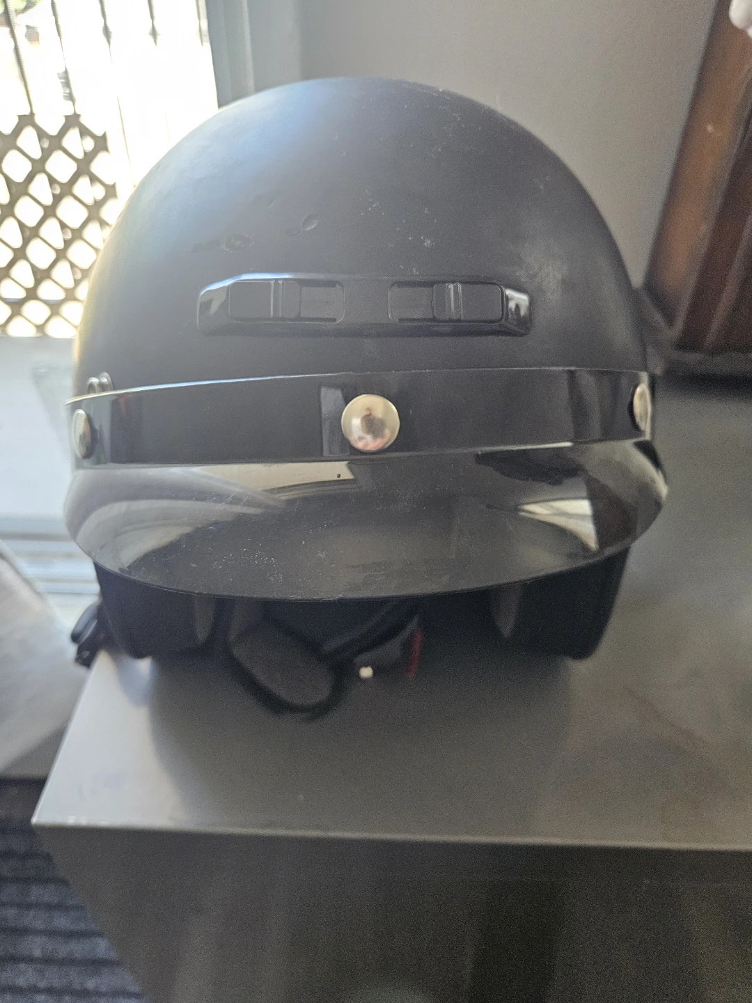 Black Motorcycle Helmet