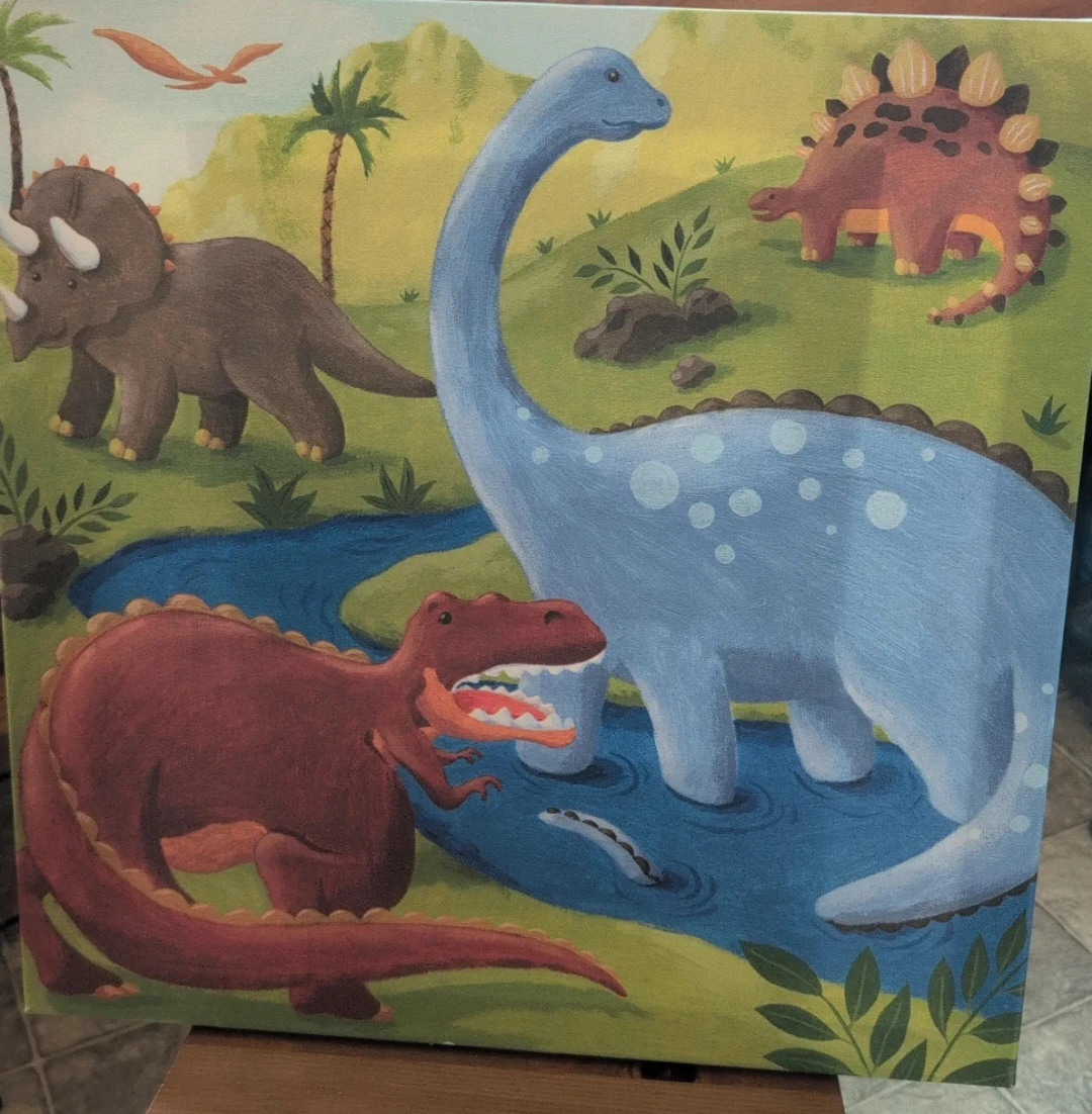 Canvas Wall Art Dinosaur Painting