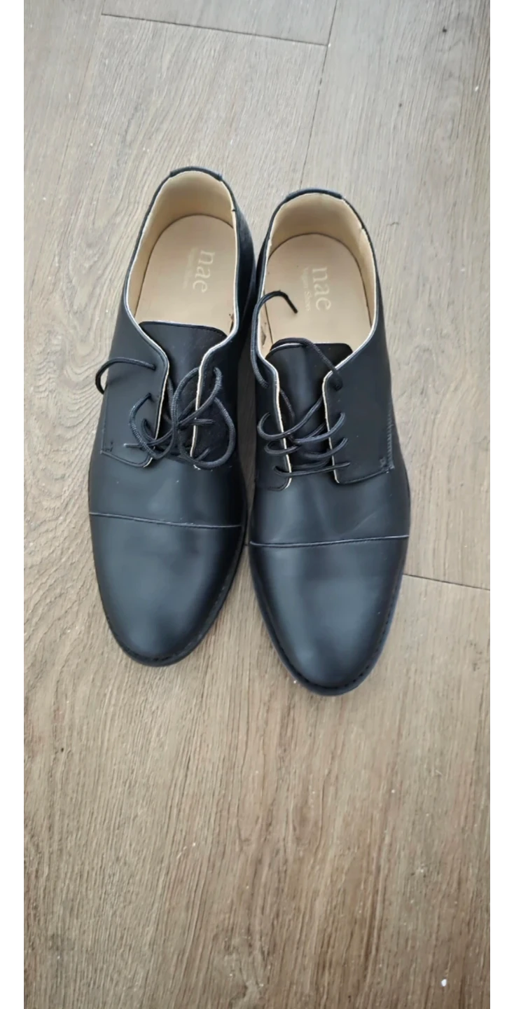 NAE Vegan Leather Oxford Shoes - Black