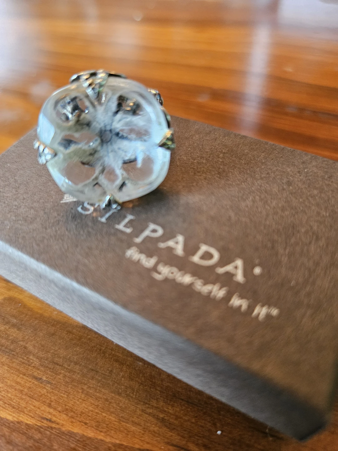 Silpada Sterling Silver Crystal Cocktail Ring - photo 2