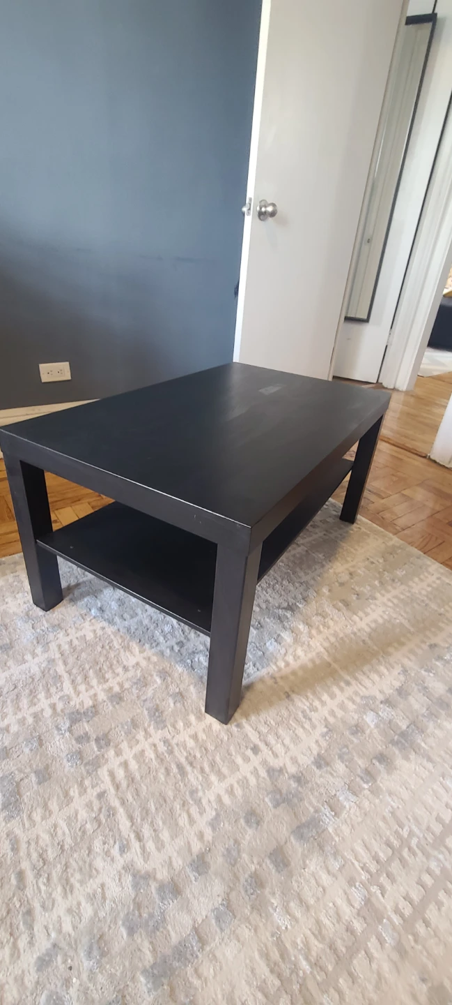 Black Coffee Table with Shelf
