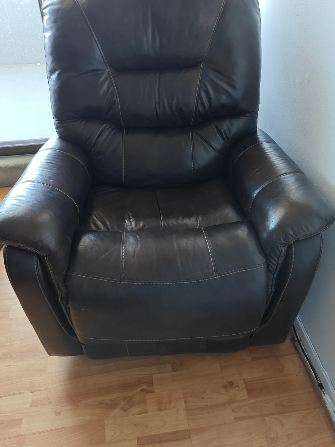 Brown Leather Recliner Chair