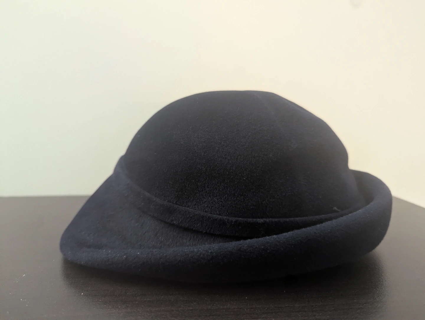 Premier "Finest Quality Imported" Dark Navy Felt Cloche Hat - photo 3