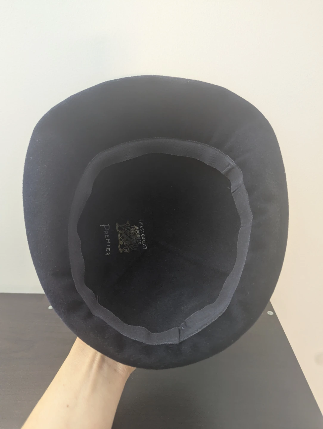 Premier "Finest Quality Imported" Dark Navy Felt Cloche Hat - photo 4