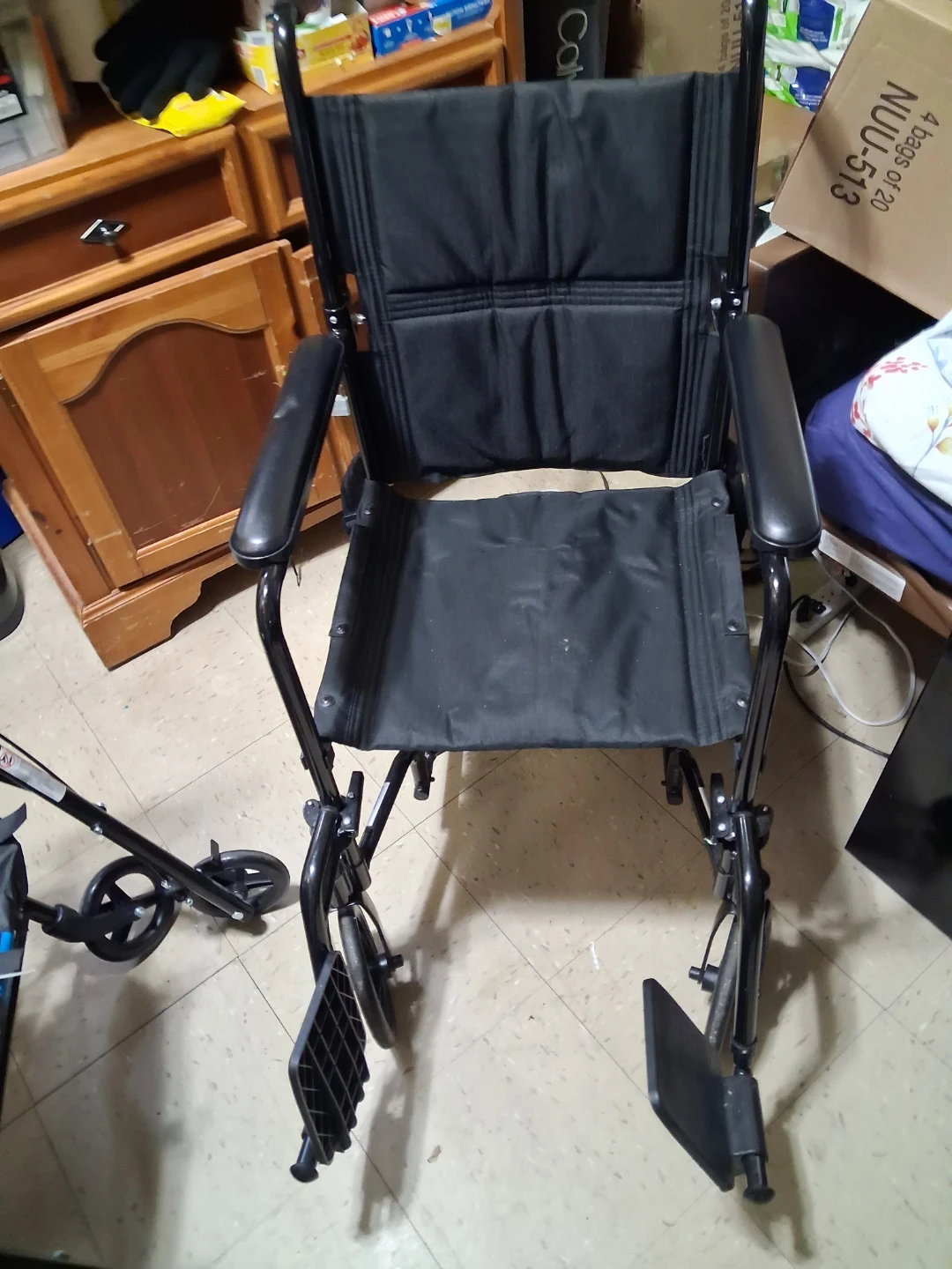Black Folding Wheelchair