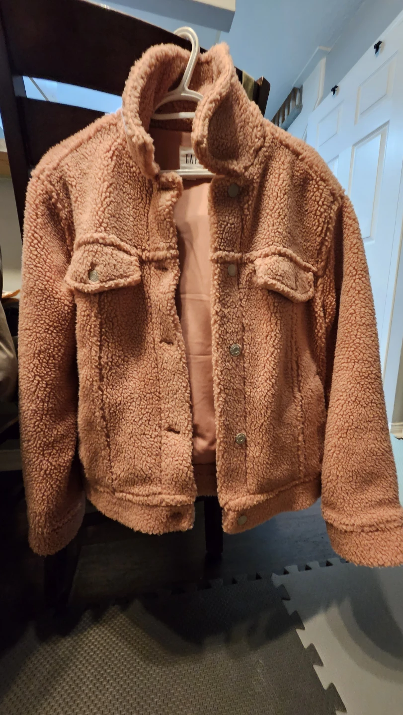 GAP Sherpa Trucker Jacket - Rose - Size M