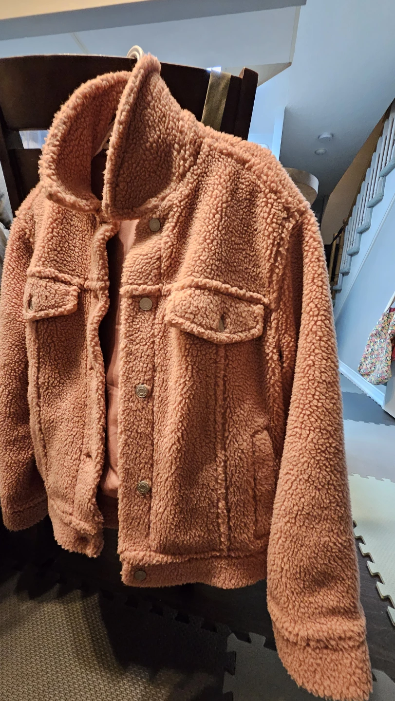 GAP Sherpa Trucker Jacket - Rose - Size M - photo 4