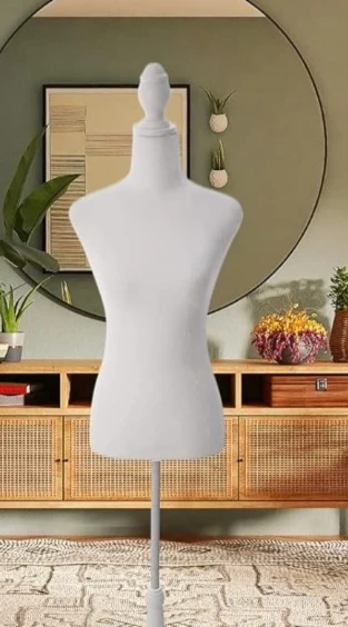 White Mannequin Dress Form with Adjustable Stand - photo 2