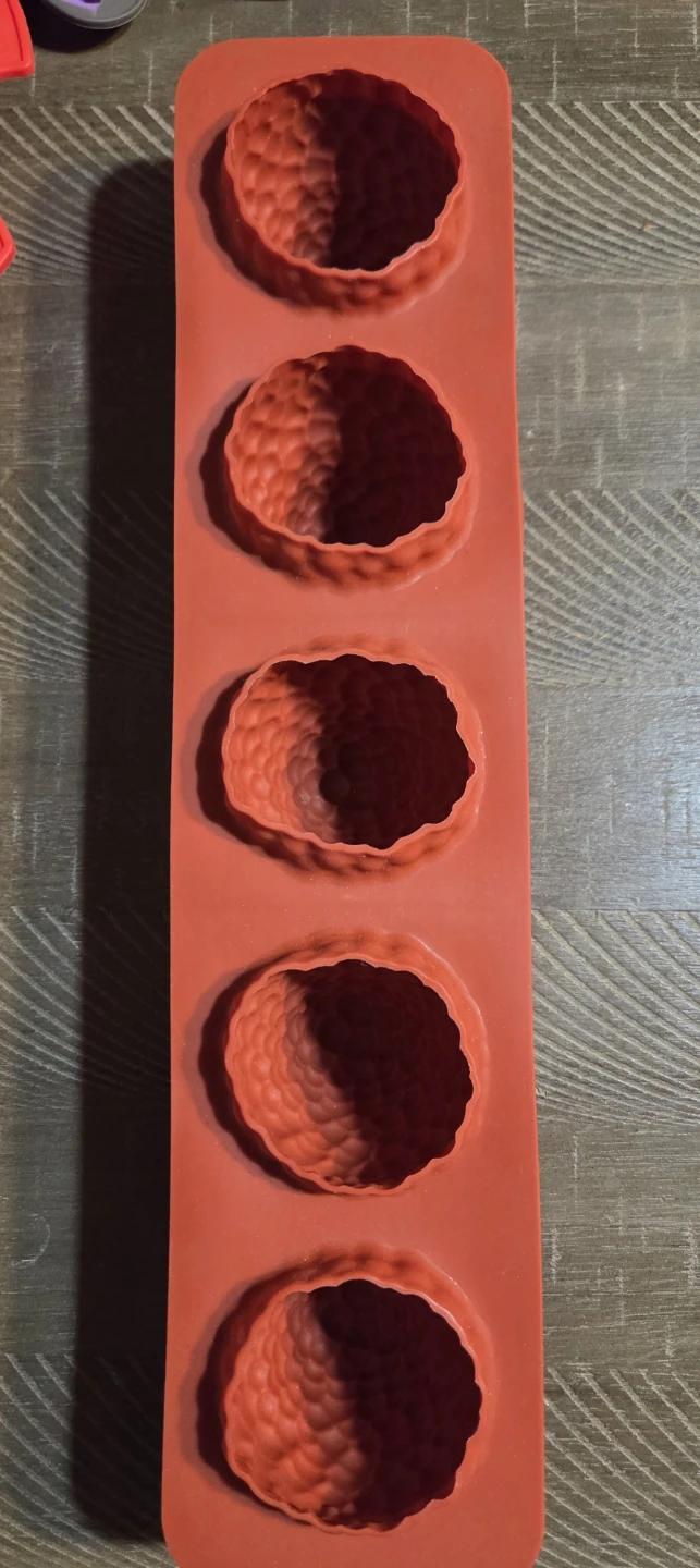 Orange Silicone 5-Cavity Pineapple Mold
