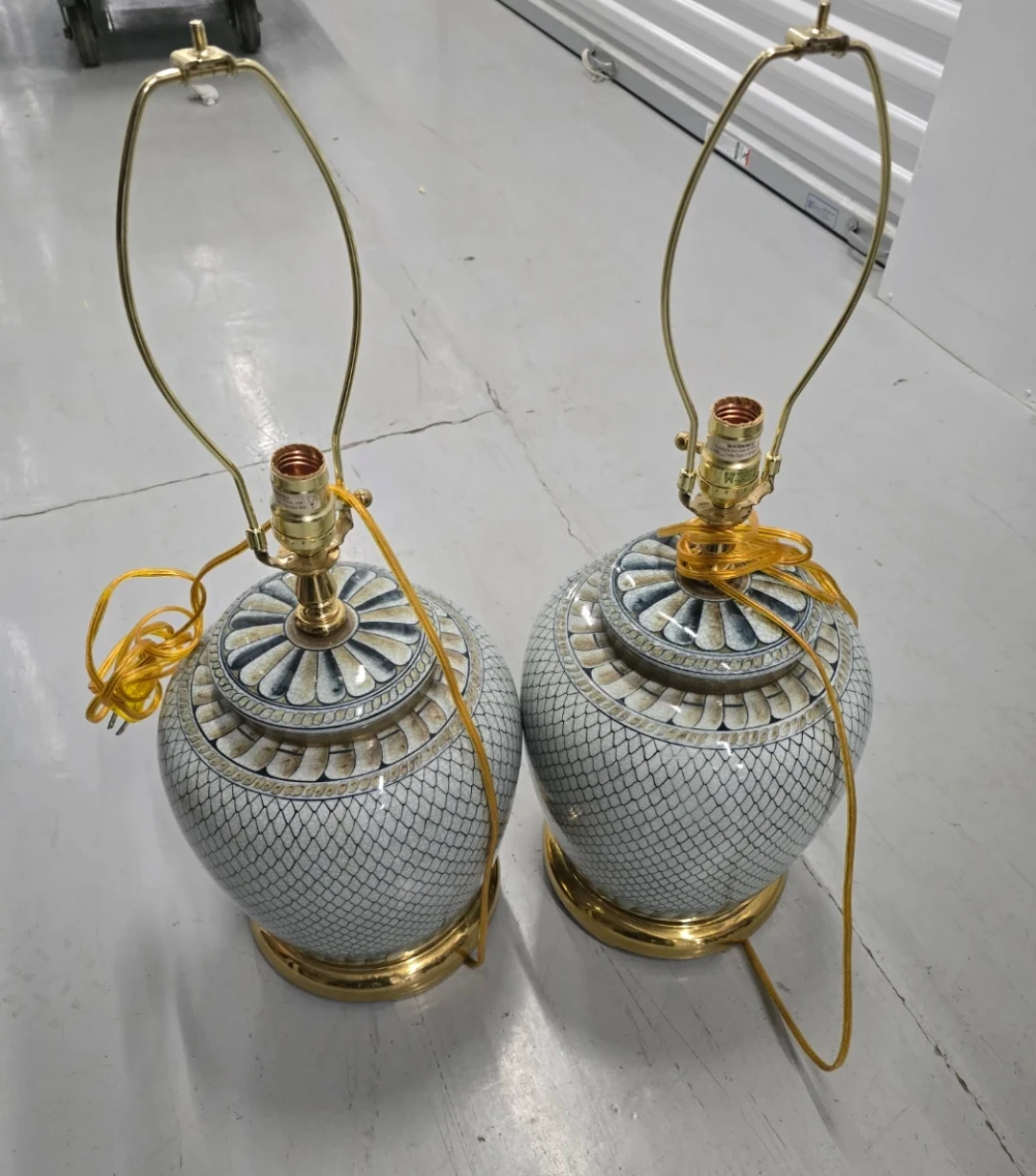 Wildwood Lamps Pair Ceramic Ginger Jar Table Lamps
