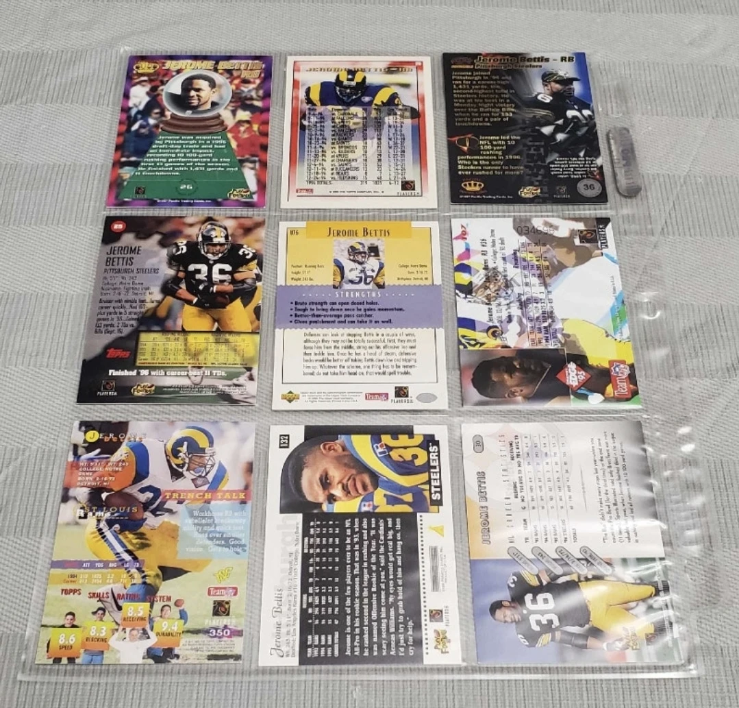 22 card NFL HOF Jerome Bettis lot - photo 5
