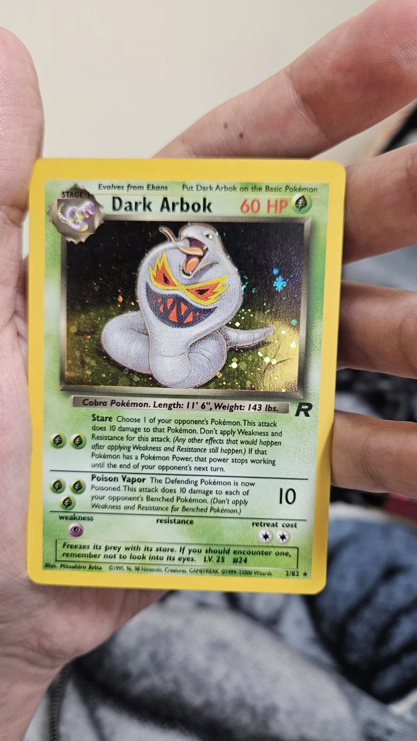 NM Dark Arbok Vintage Pokemon Card