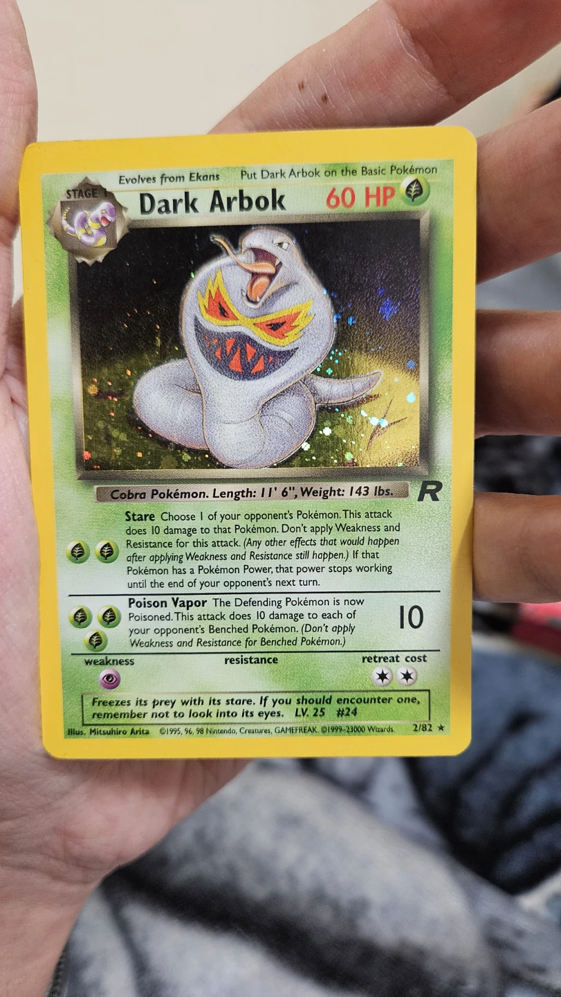 NM Dark Arbok Vintage Pokemon Card - photo 2