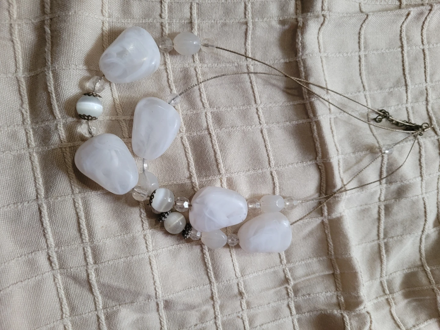 White Bead Necklace