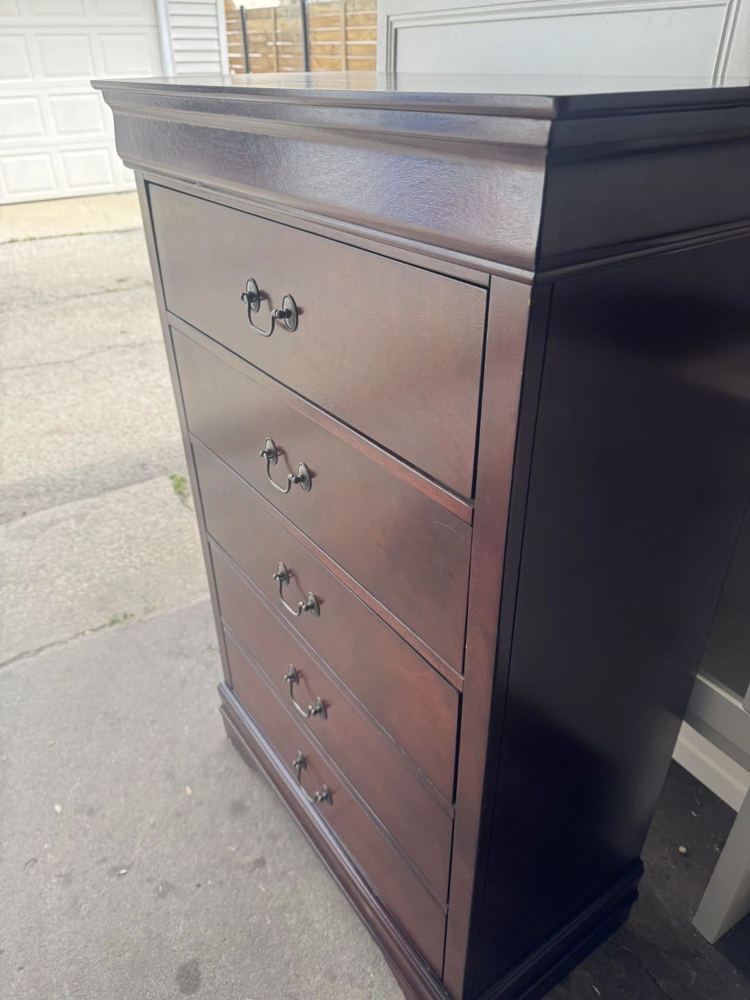 Dark Wood 5-Drawer Chest - photo 3