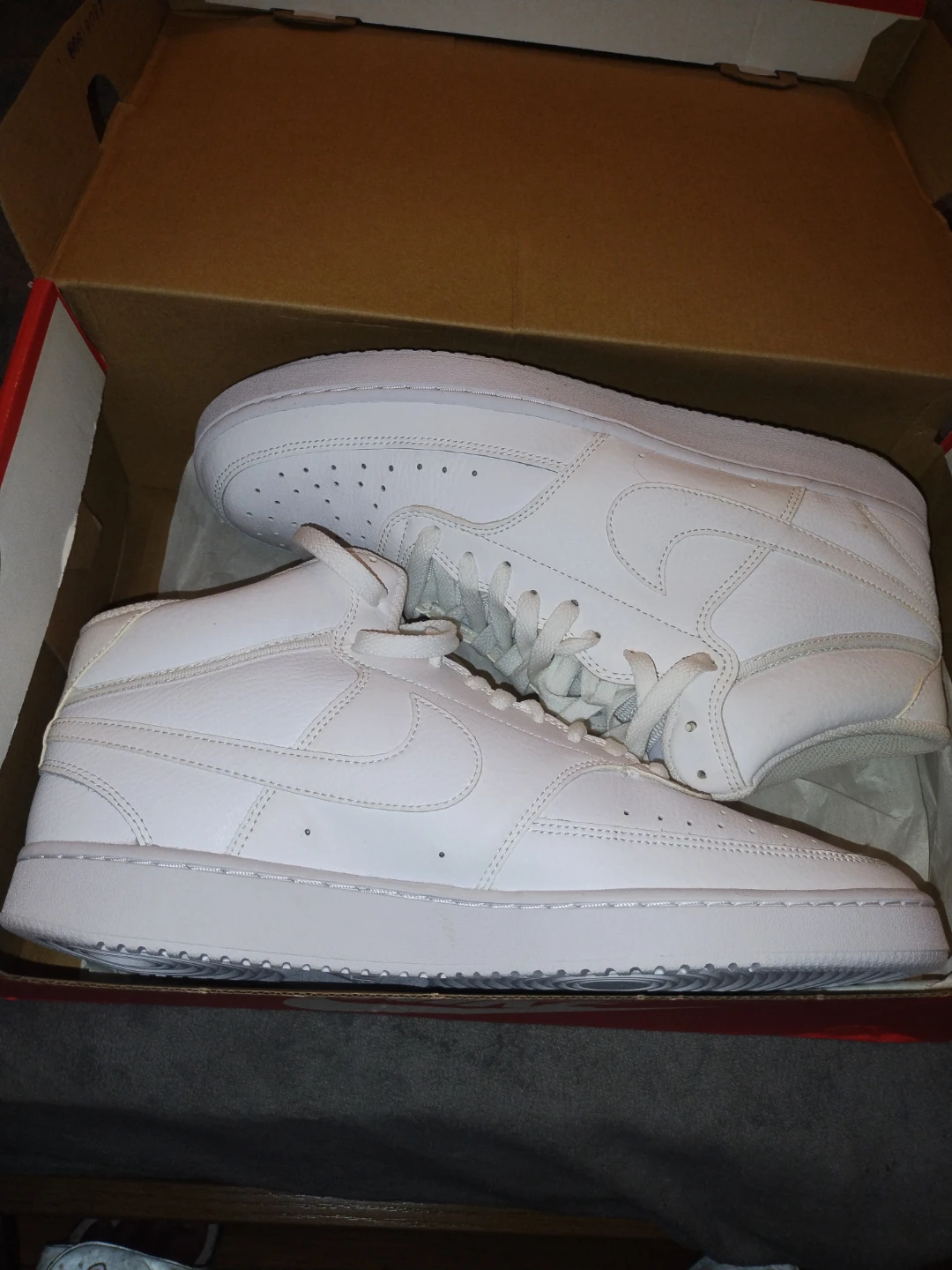Nike Court Vision Mid Men's Sneakers White Size 12 - photo 2