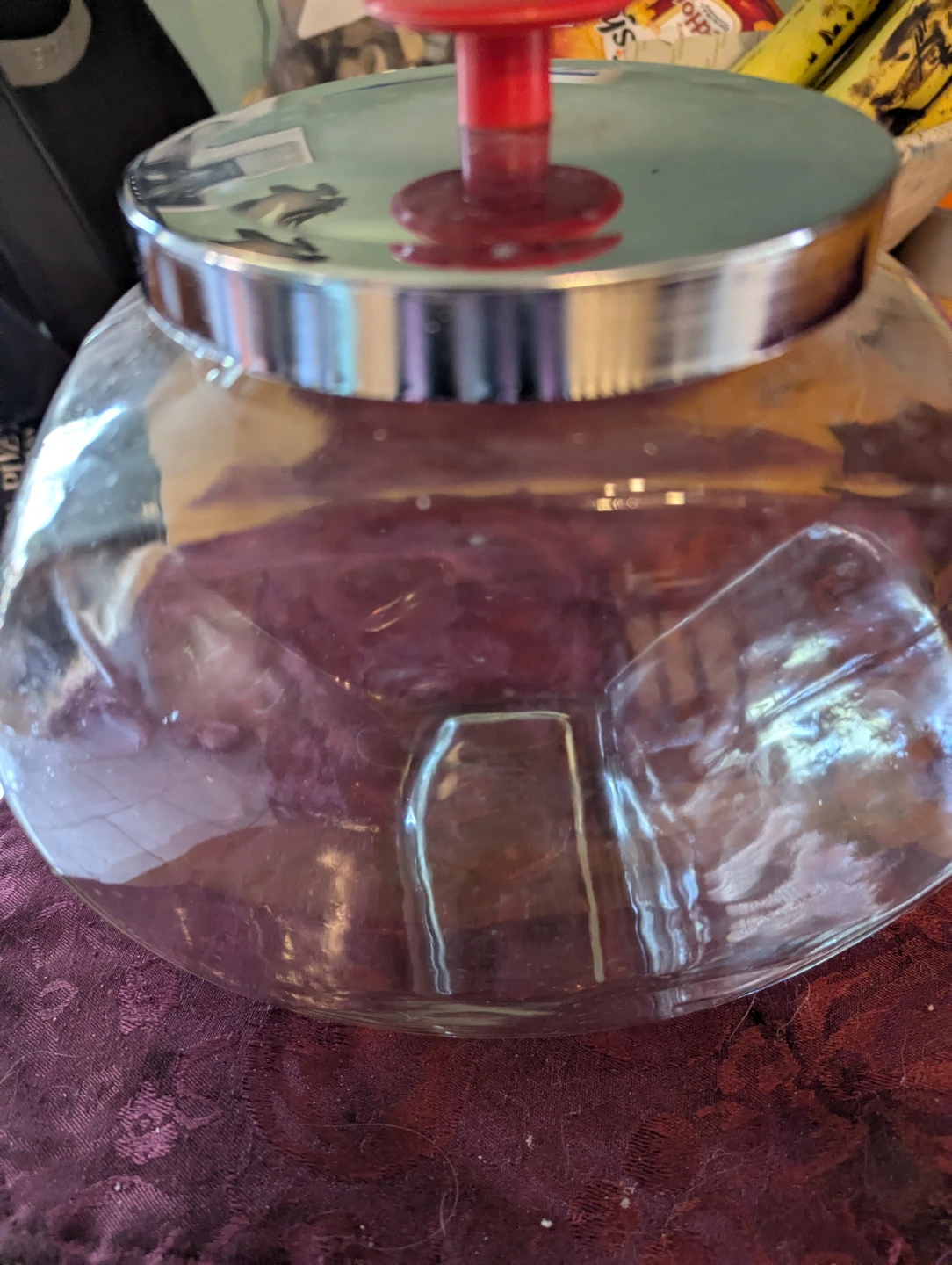 Glass canister typeJar with Metal Lid