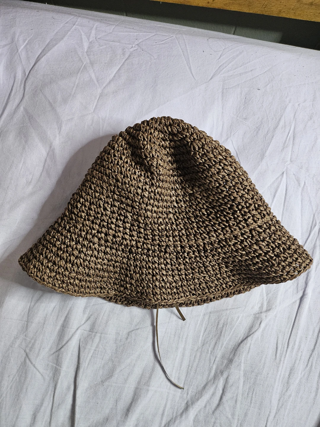 Brown Woven Bucket Hat