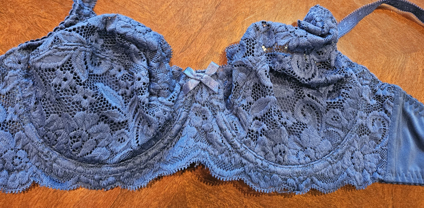 Navy Blue Lace Bra