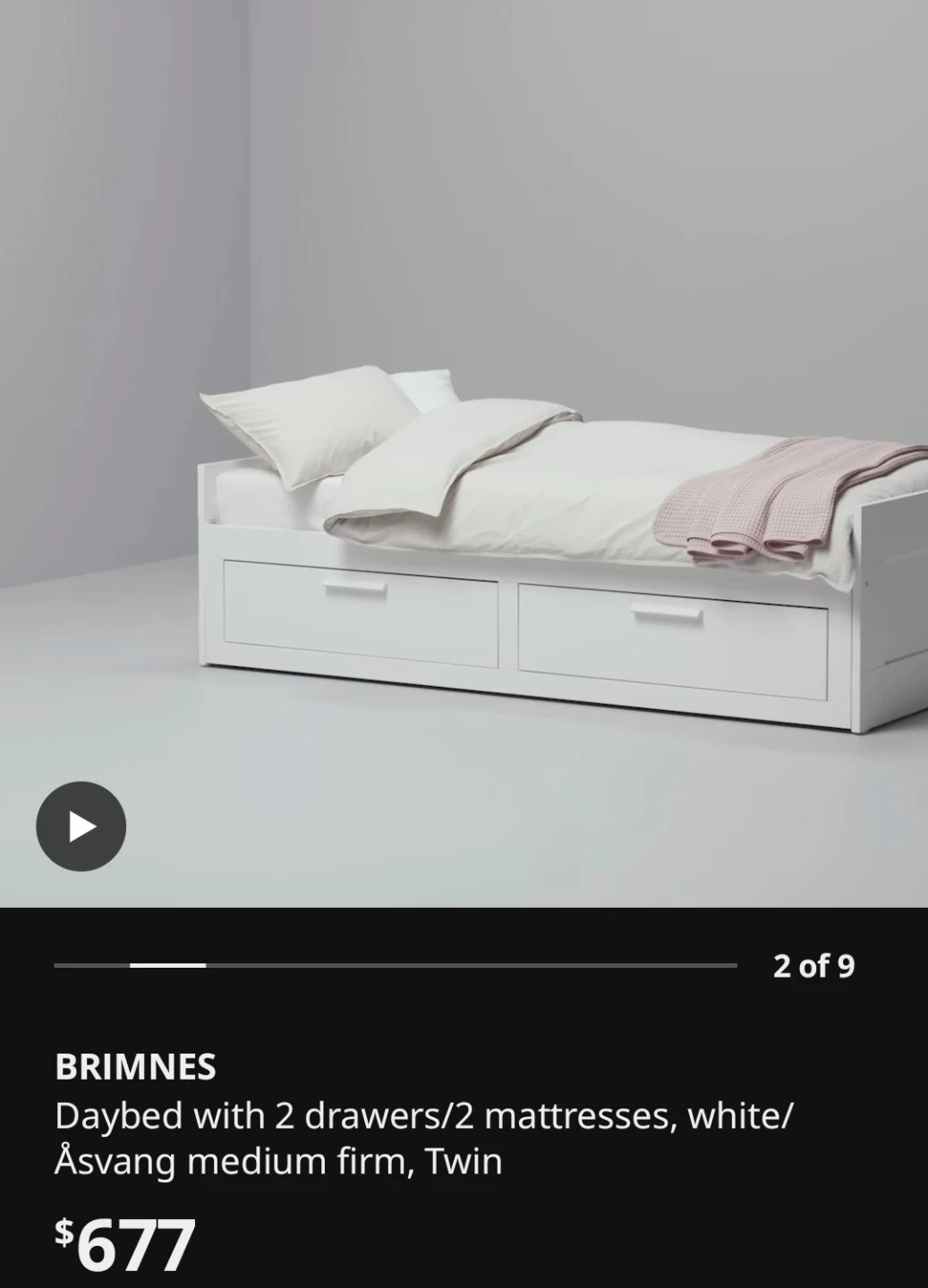 IKEA BRIMNES Daybed with 2 Drawers, Twin - photo 5