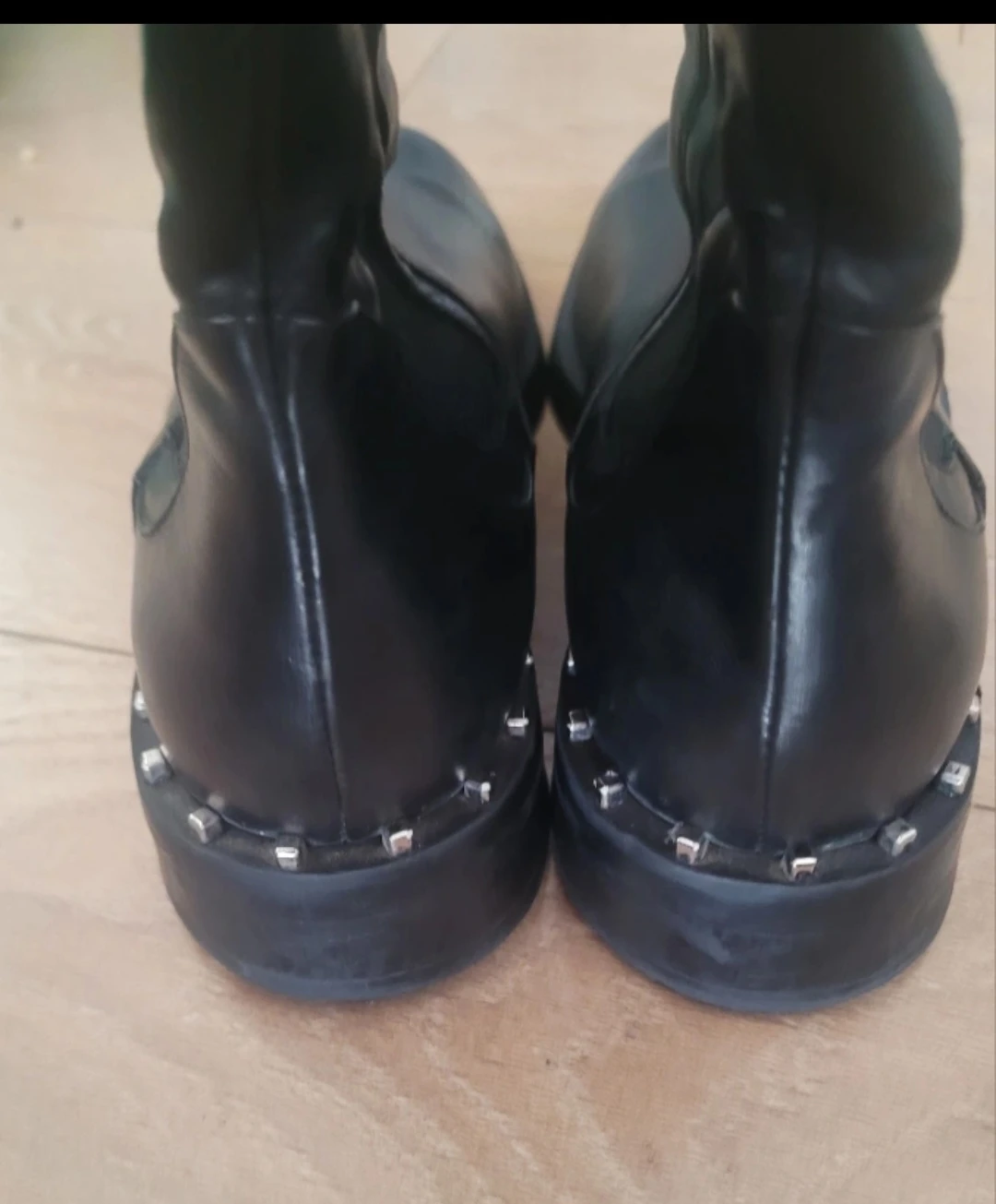 Malo Black Leather Knee-High Boots - photo 3