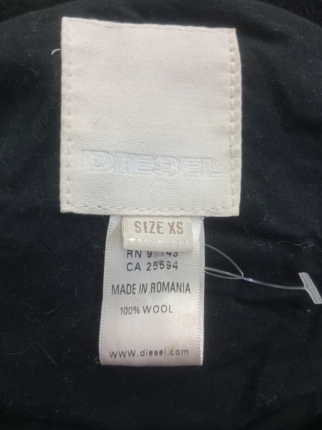 Diesel Black Wool Jacket - Size XS - photo 2