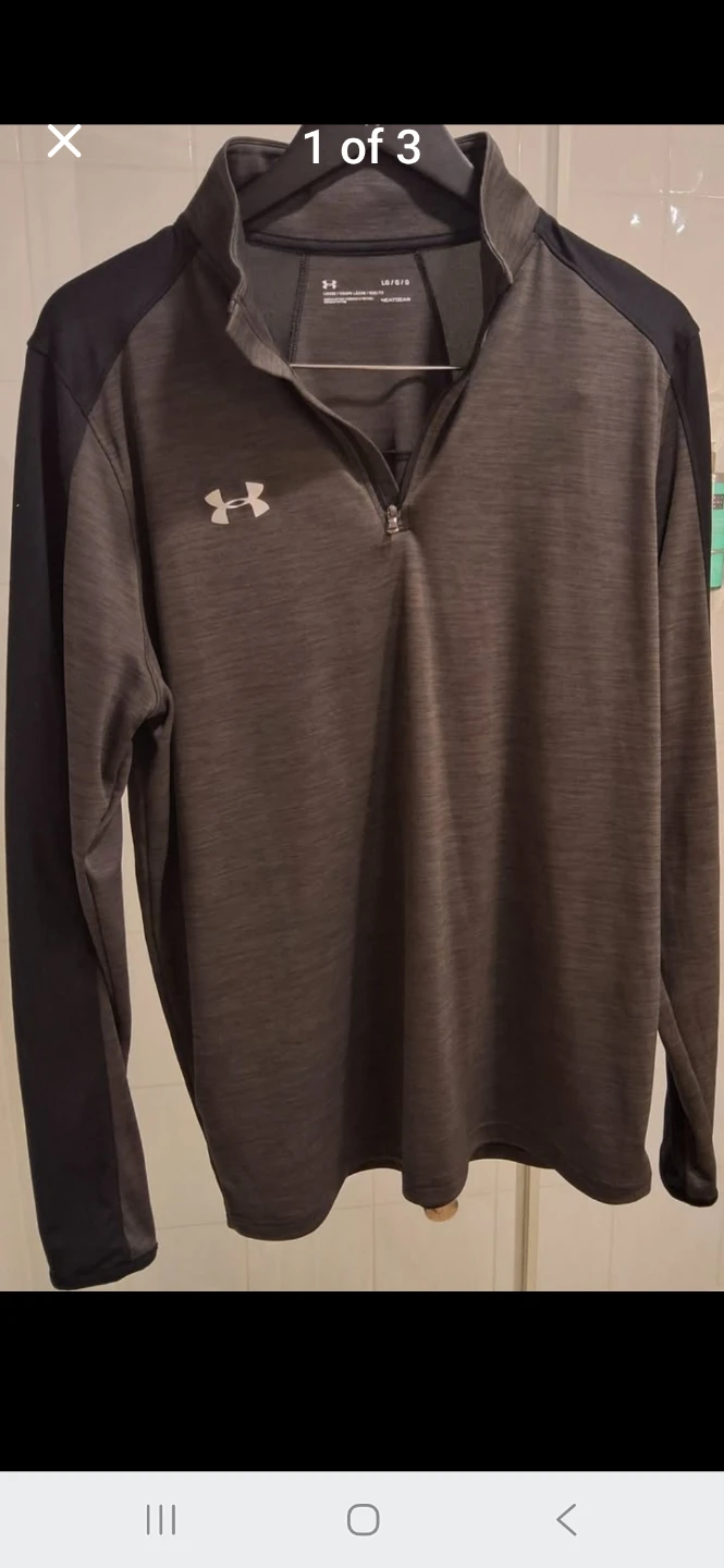 Under Armour Men’s 1/4 zip Pullover Heat Gear - Large $18.