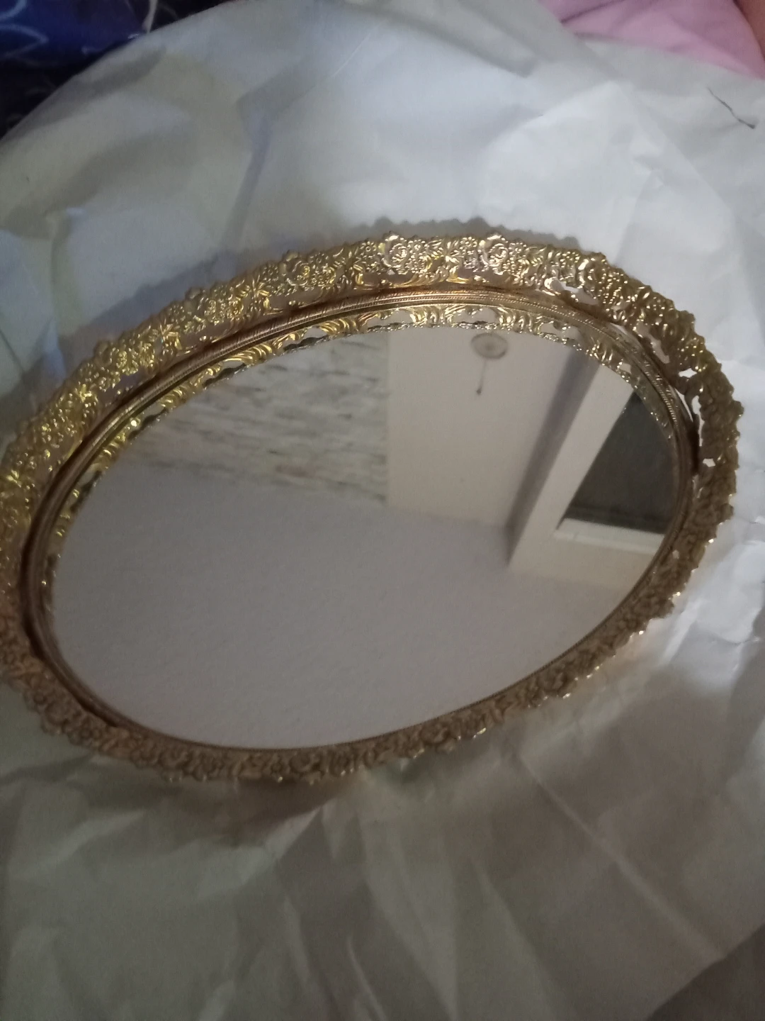 Vintage Decorative Mirrored Vanity Tray - photo 2