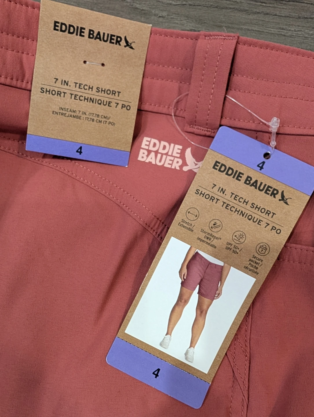NWT - Women's Eddie Bauer Pink Shorts Size 4 - photo 3